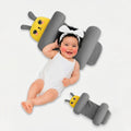 Oreiller pour bébé avec soutien pour la tête et le cou - Oreiller de couchage en coton doux pour une protection plate de la tête